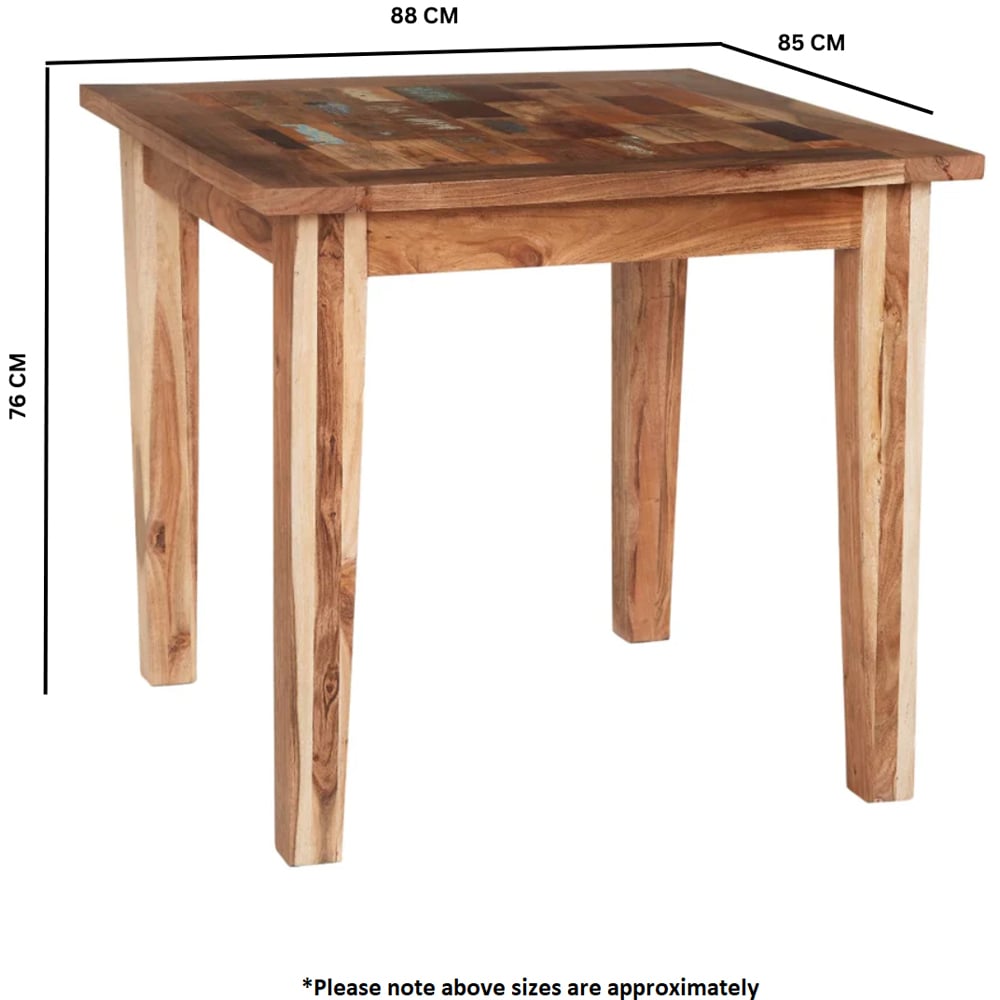 Brooklyn Camea 2 Seater Wooden Dining Table Image 4