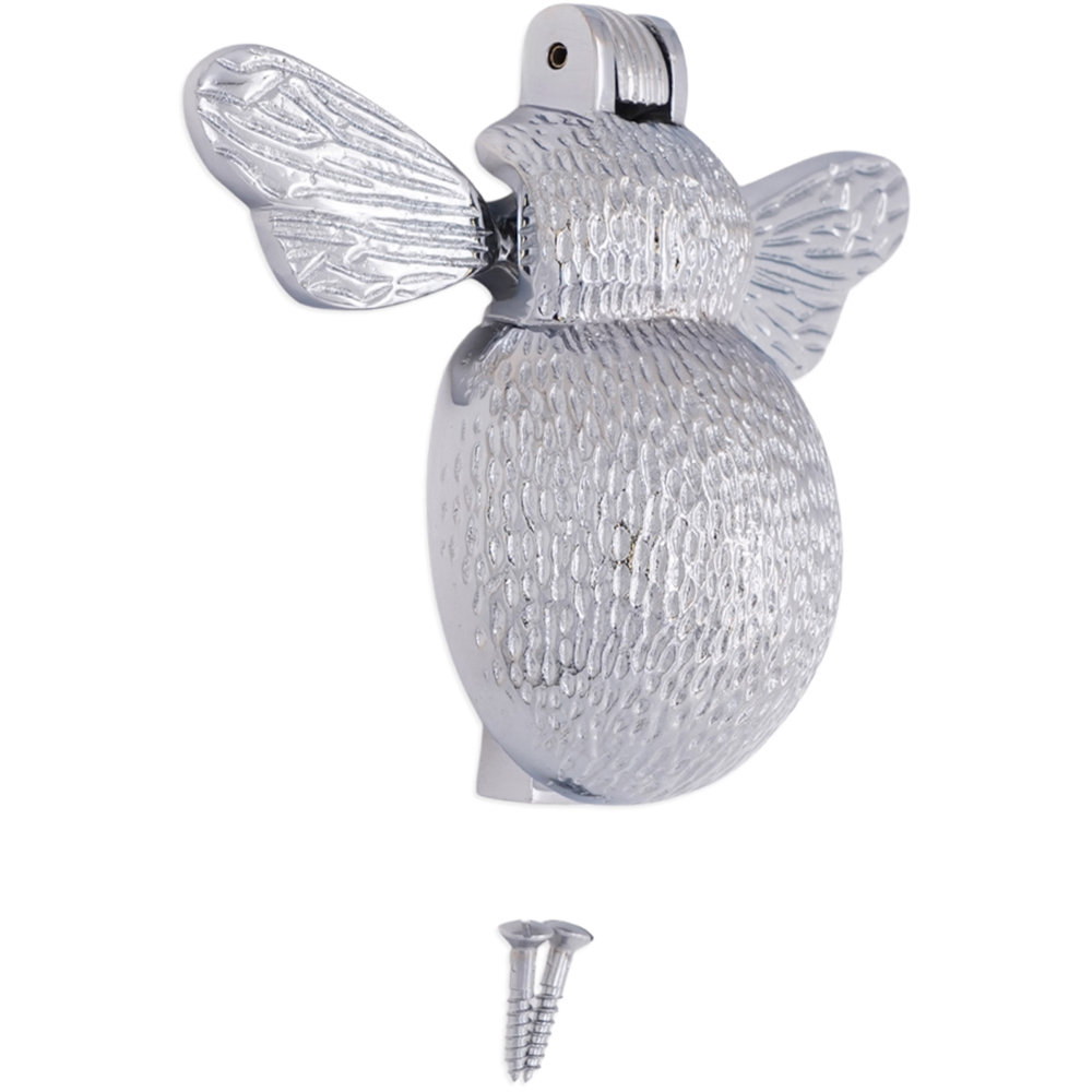 Spira Brass Polished Chrome Bumble Bee Door Knocker Image 4