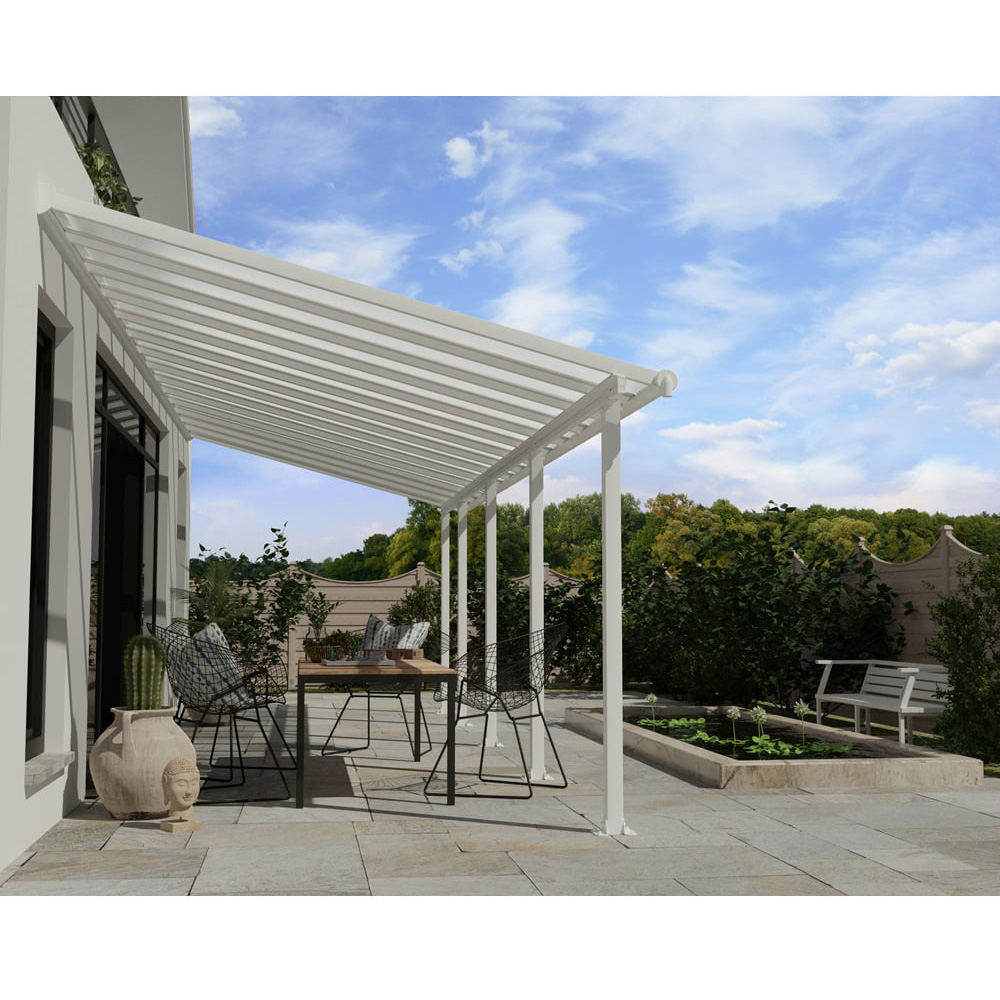 Palram Canopia Olympia White Clear 3 x 8.51m Patio Cover Image 5