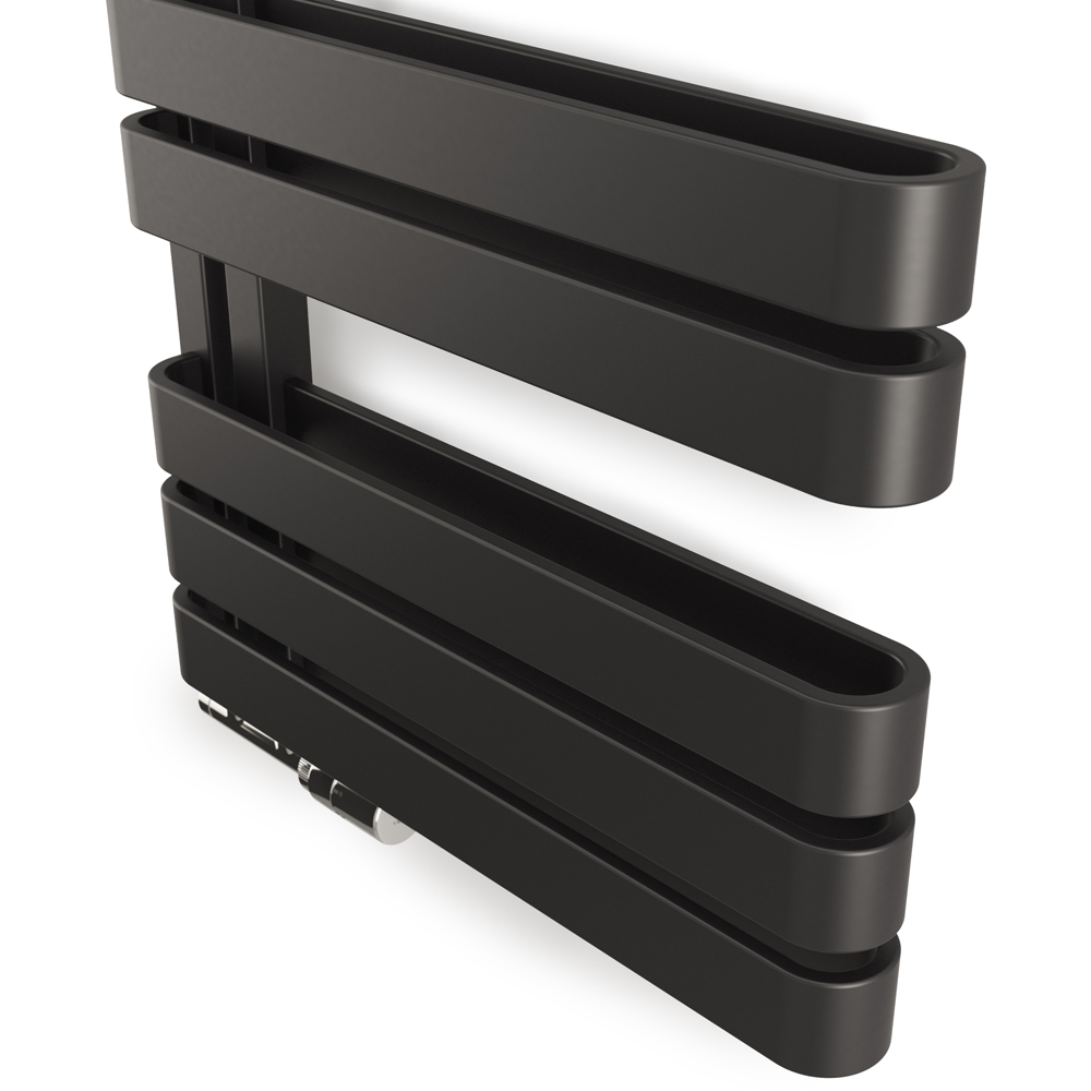 Terma Warp S Matt Black Heated Towel Rail 1535 BTU 655 x 500mm Image 5