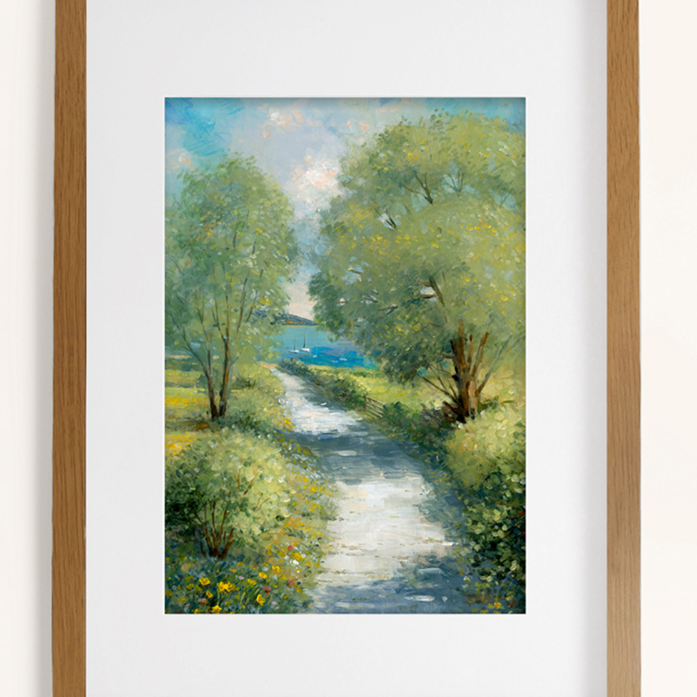 Laura Ashley Country Lane Wooden Frame Wall Art 70 x 100cm Image 4
