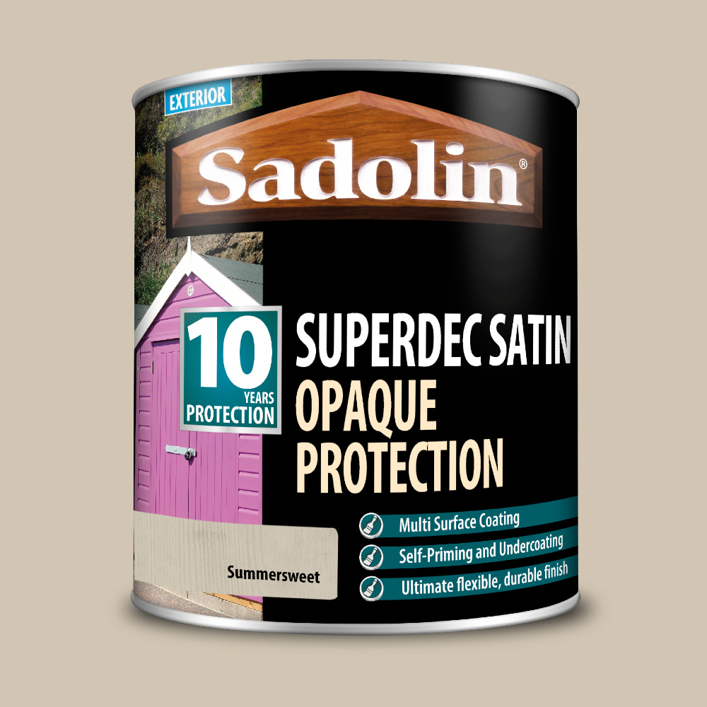 Sadolin Superdec 10 Year Summersweet Satin Finish Exterior Woodstain 1L Image 4