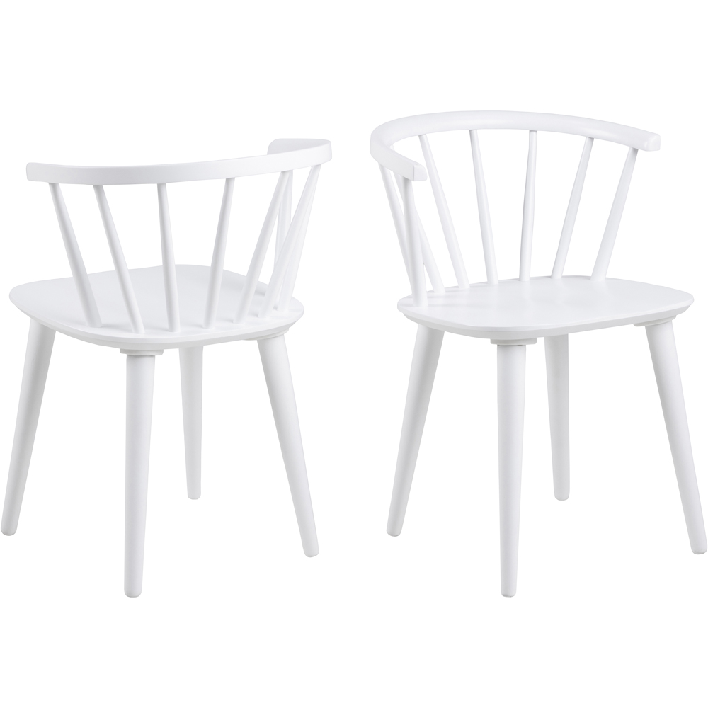 Florence Ida Set of 2 White Dining Chair Image 4