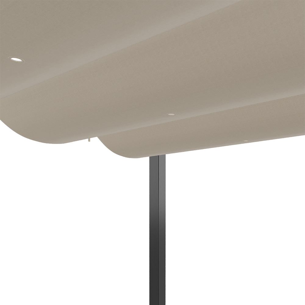 Living and Home 4 x 4m Beige Aluminium Pergola with Retractable Roof Image 5