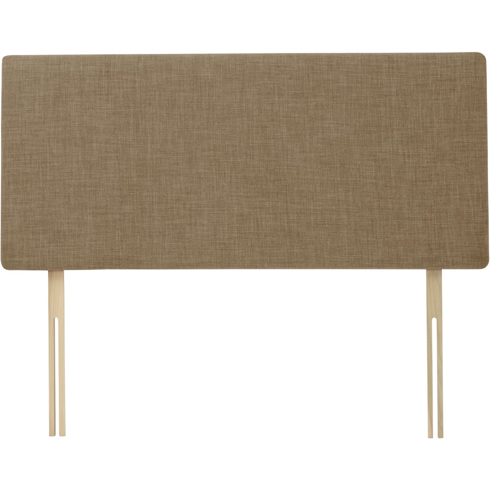 Bedmaster Valencia Small Double Cream Linen Plain Headboard Image 2