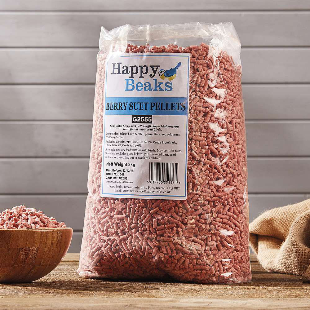 Happy Beaks Berry Suet Pellet Bird Food 3kg Image 2