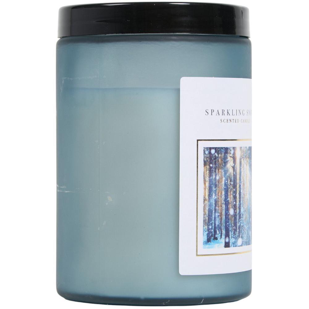 Sparkling Snow Jar Candle Blue Image 2