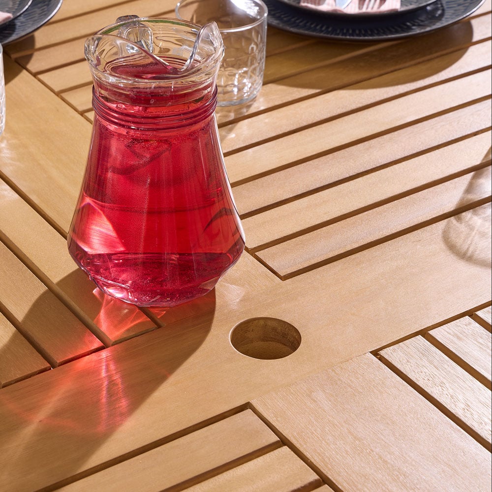 Rowlinson Ashdown 8 Seater Round Folding Dining Set with Cushions Image 4