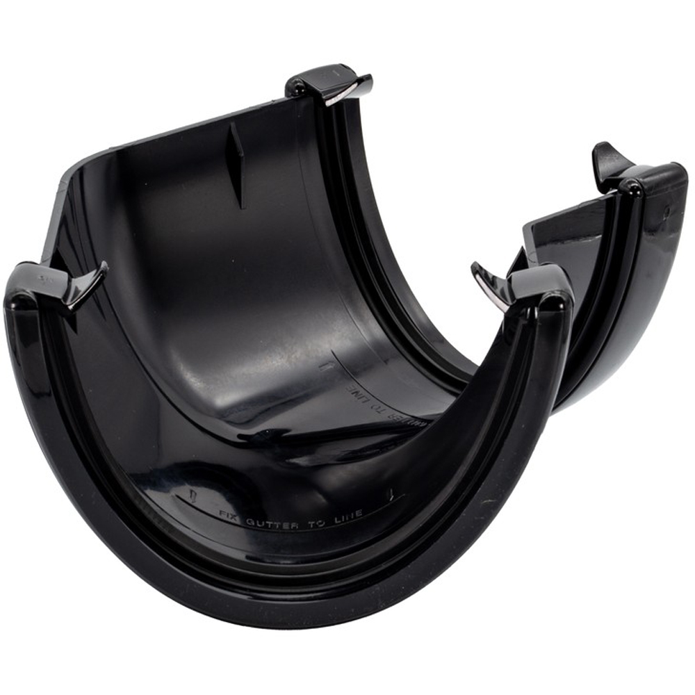 FloPlast Deepflow Hi-Cap Gutter Black 115 x 75mm Image 3