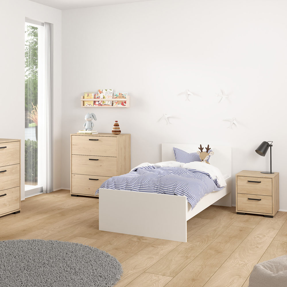 Florence Sofia 2 Drawer Jackson Hickory Nightstand Image 6