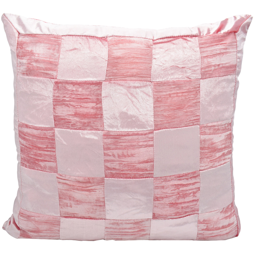 Intimates Velvet Patchwork Dusky Filled Cushion 56 x 56cm 2 Pack Image 1