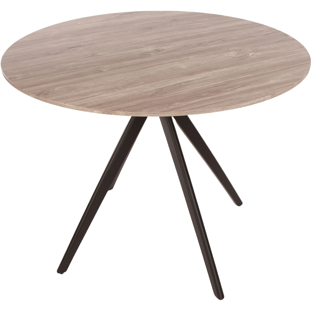 Core Products Aspen 4 Seater Round Dining Table Grey Oak Effect Image 3