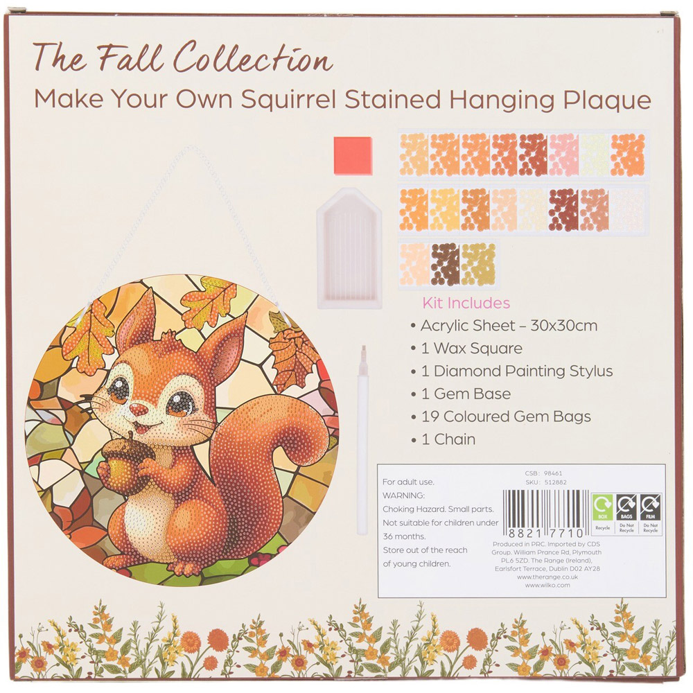 Make Your Own Squirrel Stained Hanging Plaque Kit Image 2