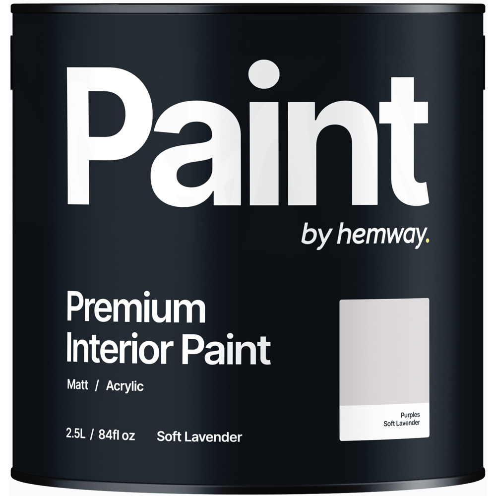 Hemway Soft Lavender Interior Matt Acrylic Emulsion Paint 2.5L Image 2