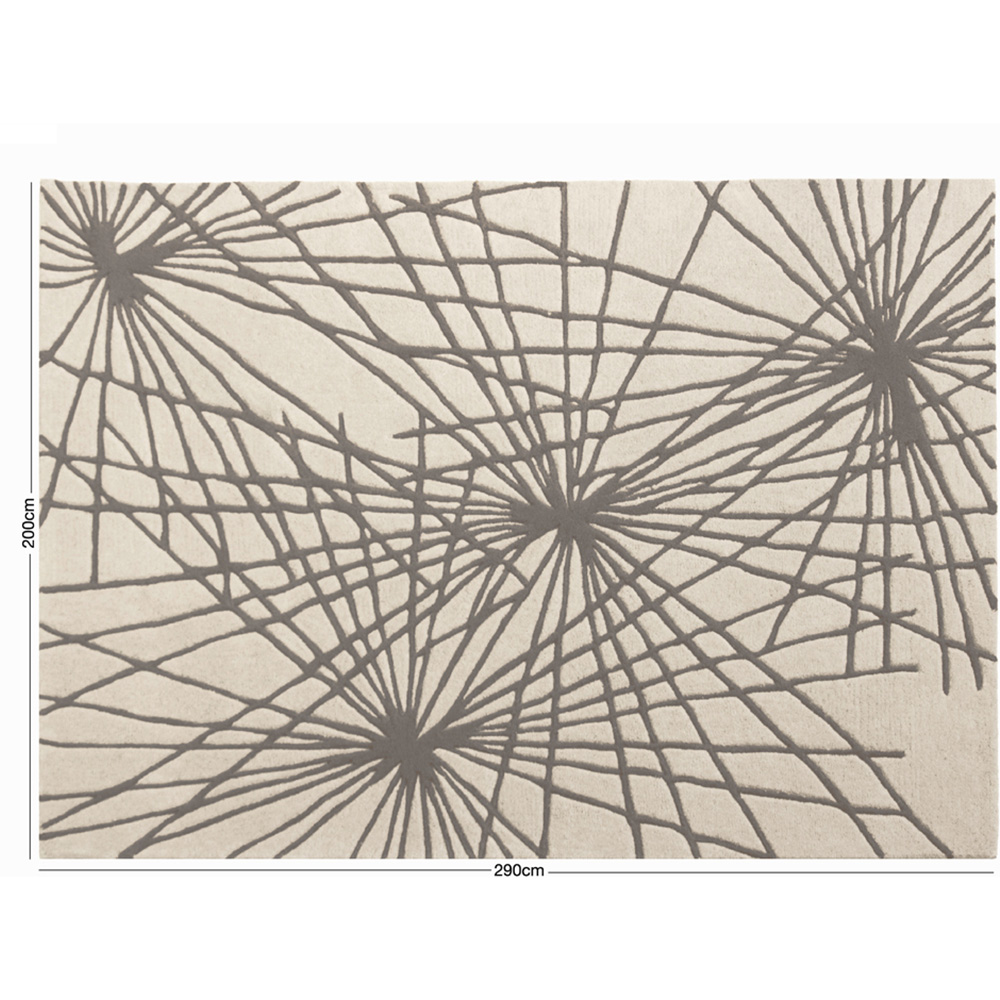 Esselle Home Aura Starburst Natural and Charcoal Rug 200 x 290cm Image 7