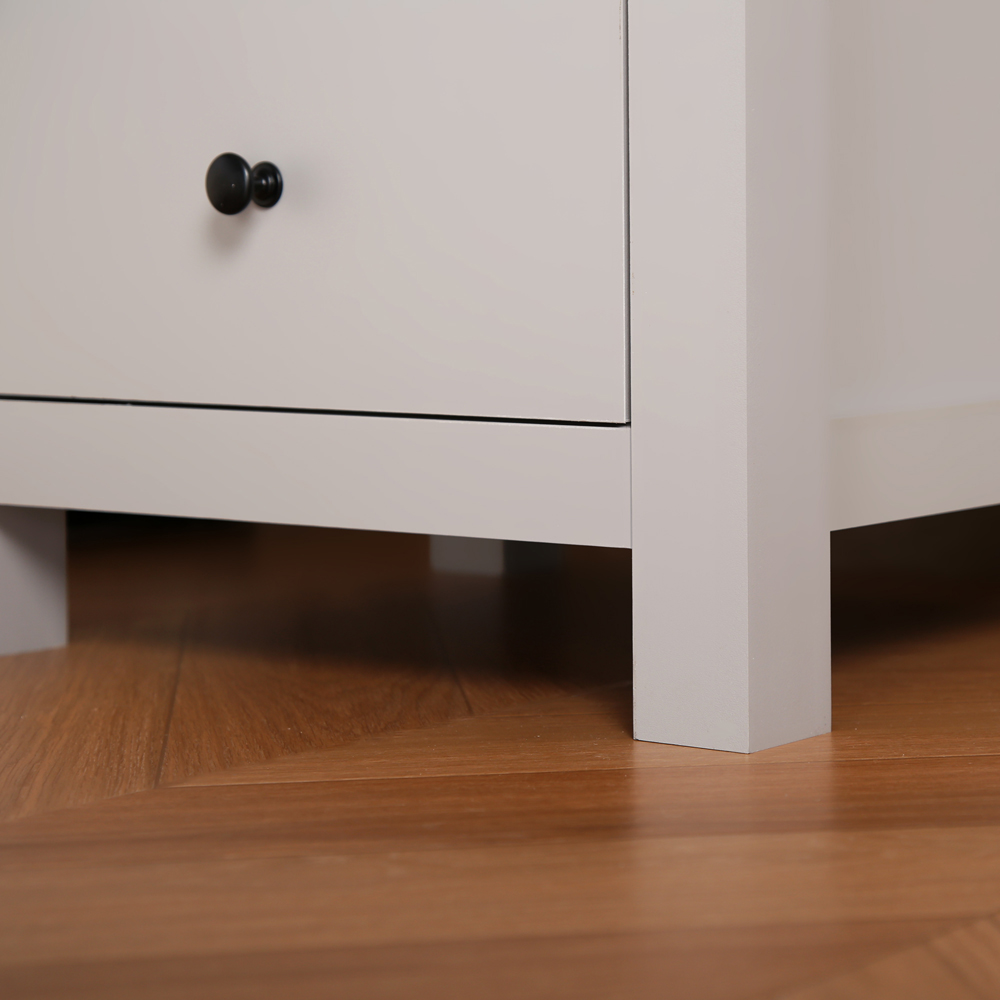 Wiltshire 2 Drawer Grey Bedside Table Image 4