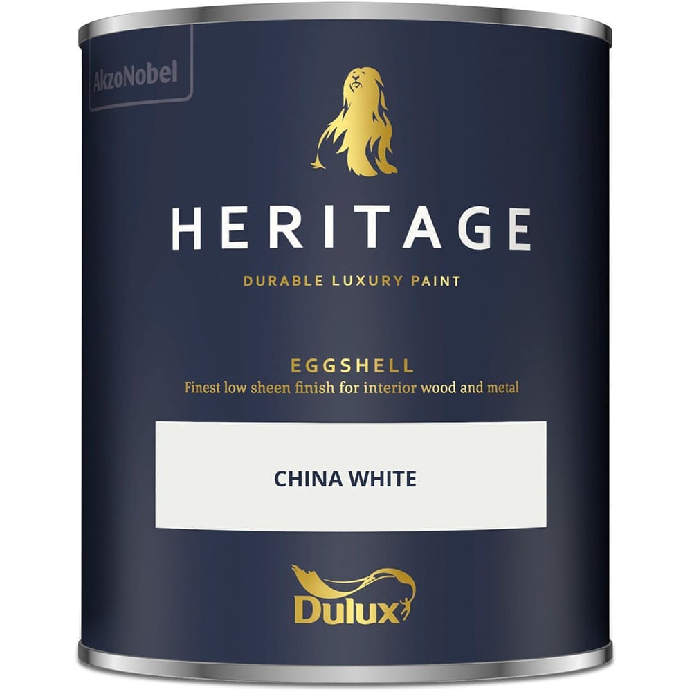 Dulux Heritage Wood and Metal China White Eggshell Paint 750ml Image 2