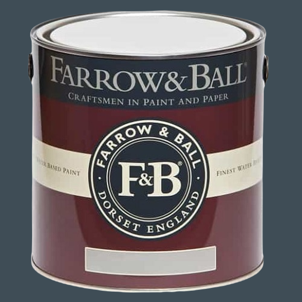 Farrow & Ball Interior Wood and Metal 30 Hague Blue Flat Eggshell Paint 2.5L Image 2