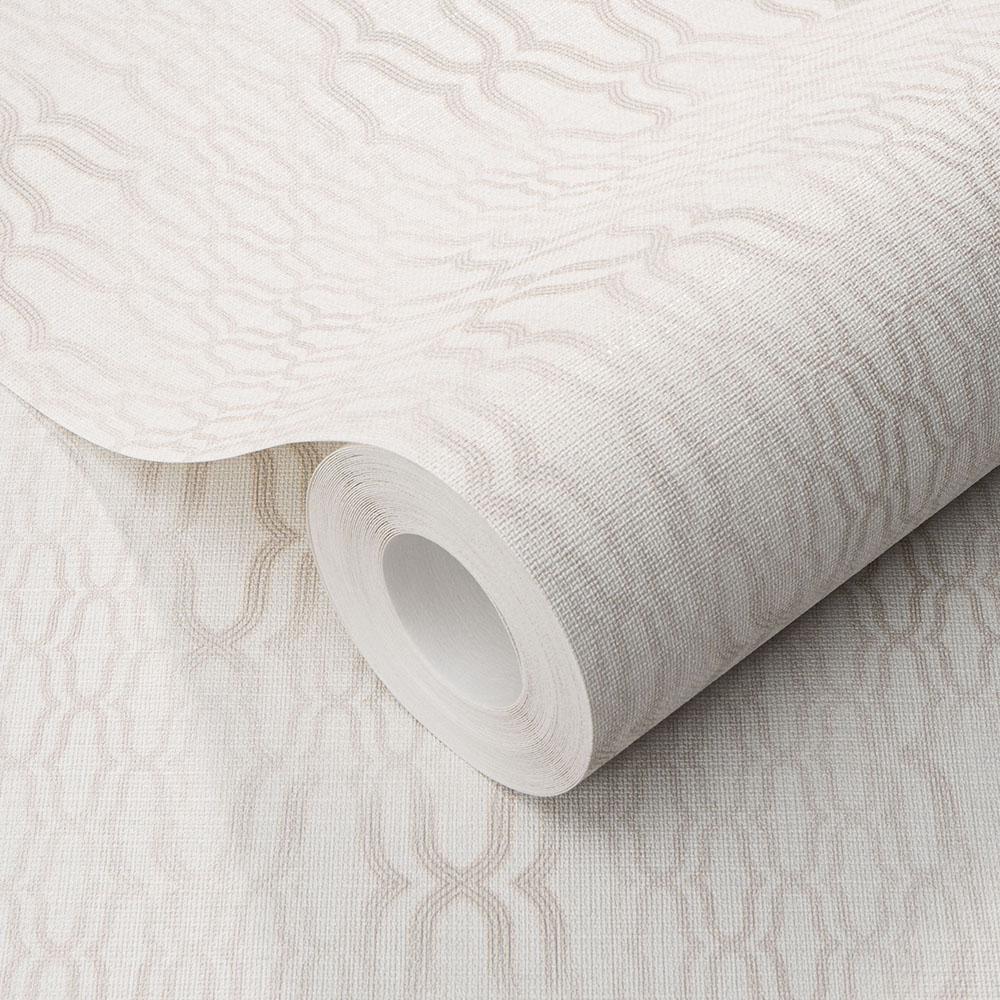 Erismann Soft Geometric Trellis White Non Woven Vinyl Wallpaper Image 2