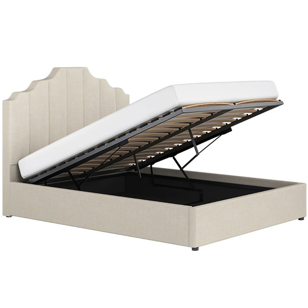 Flair Margot Double Beige Fabric Ottoman Bed Image 3