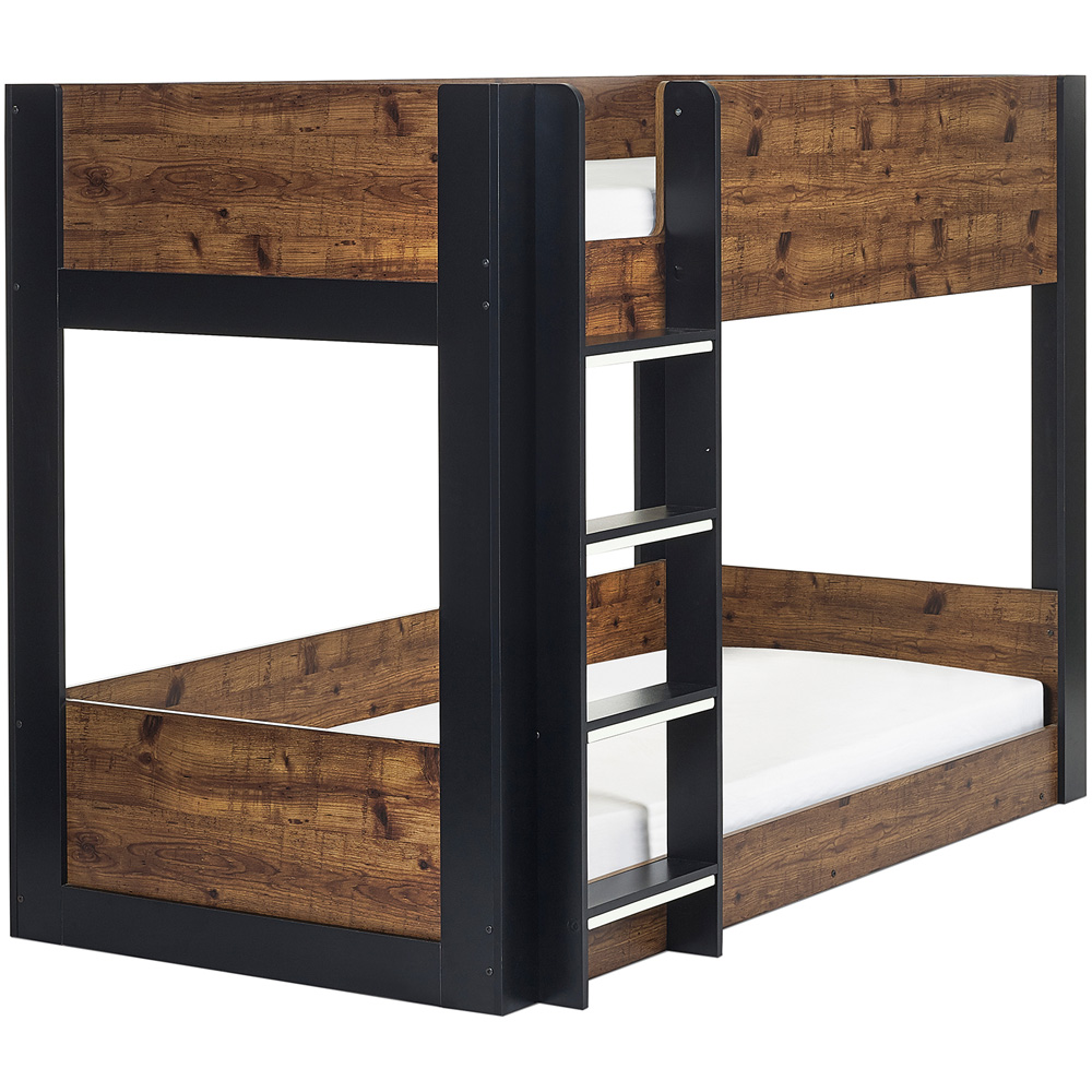 Julian Bowen Solomon Rustic and Black Bunk Bed Image 2