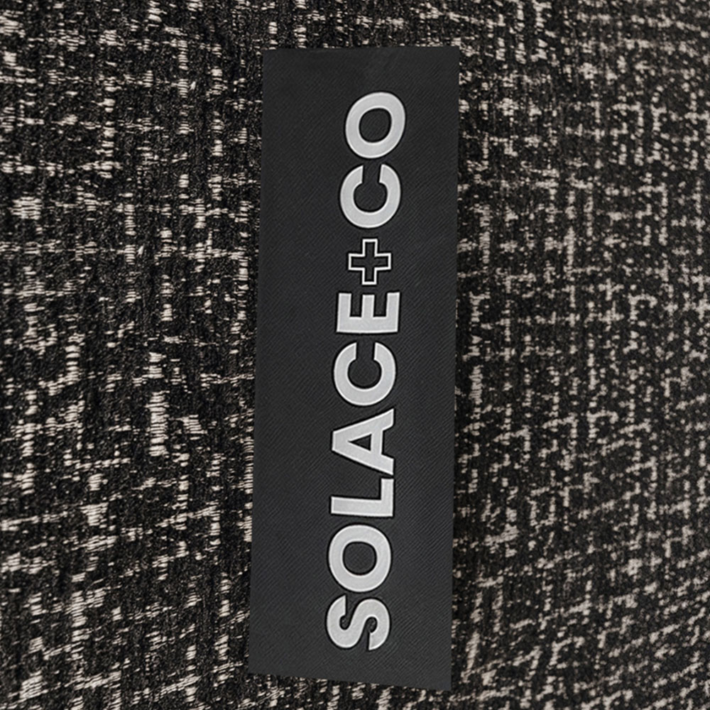 SOLACE+CO Miller King Size Black Chenille Bed Frame with Curved Headboard Image 7