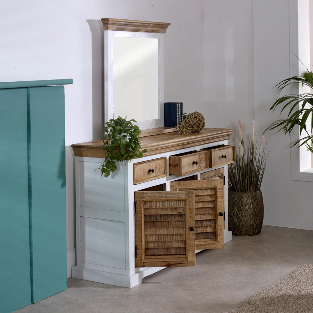 Brooklyn Alfie Single Shelf Solid Mango Wood Mirror Frame Image 8