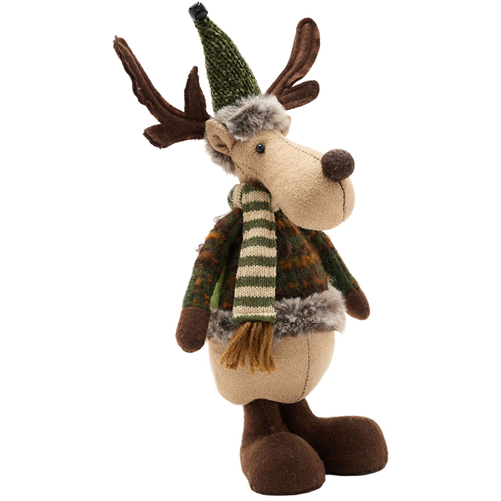 The Christmas Gift Co Plush Standing Moose Ornament Image 2