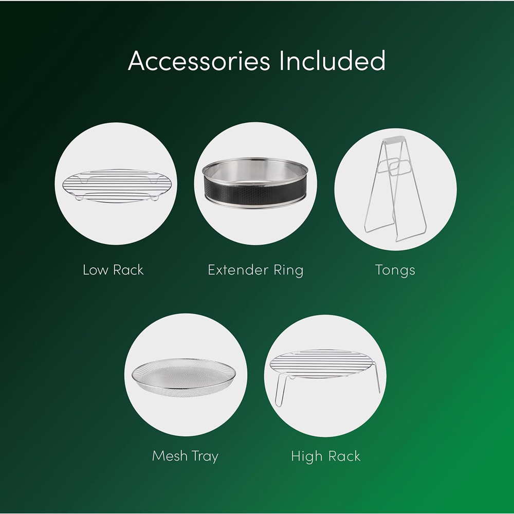 Emperial 17L Halogen Oven Cooker with Extender Ring and Accessories Image 7