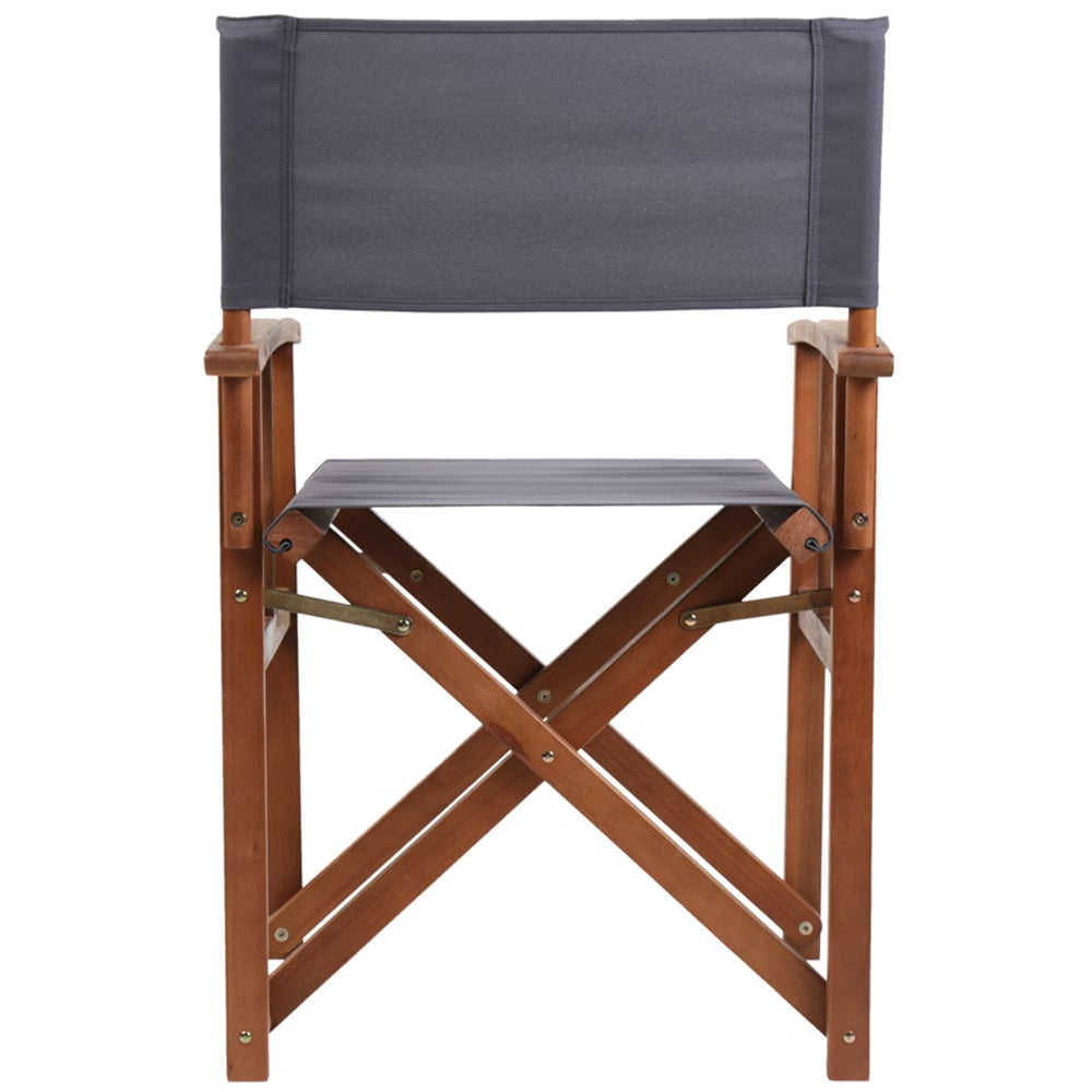 Charles Bentley Set of 2 Grey Directors Chair Image 6