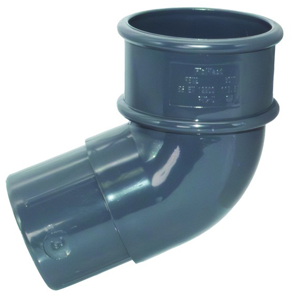 FloPlast Mini Gutter 112 Degree Offset Bend Anthracite Grey 50mm Image 3