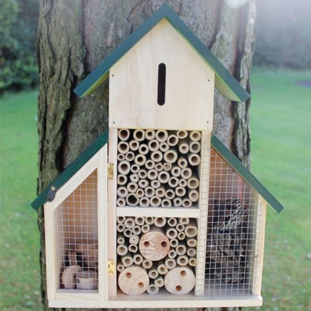 Marco Paul Wooden Insect House with Green Roof Image 6