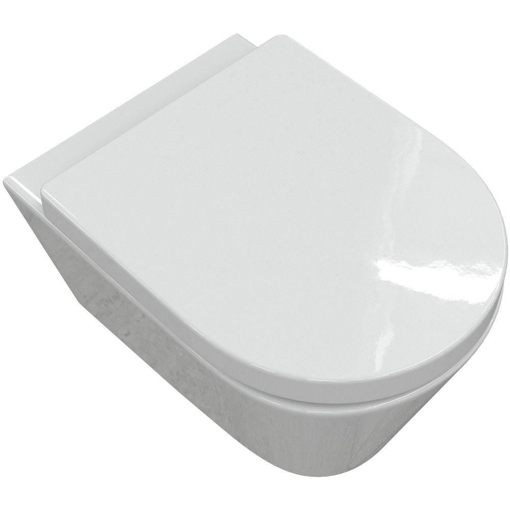 Bathstore Bavaro Wall Hung WC and Soft Close Seat with Dual Flush Image 3