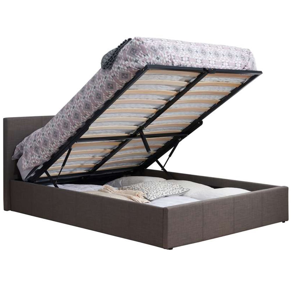 Berlin Small Double Grey Polyester Ottoman Bed Image 4