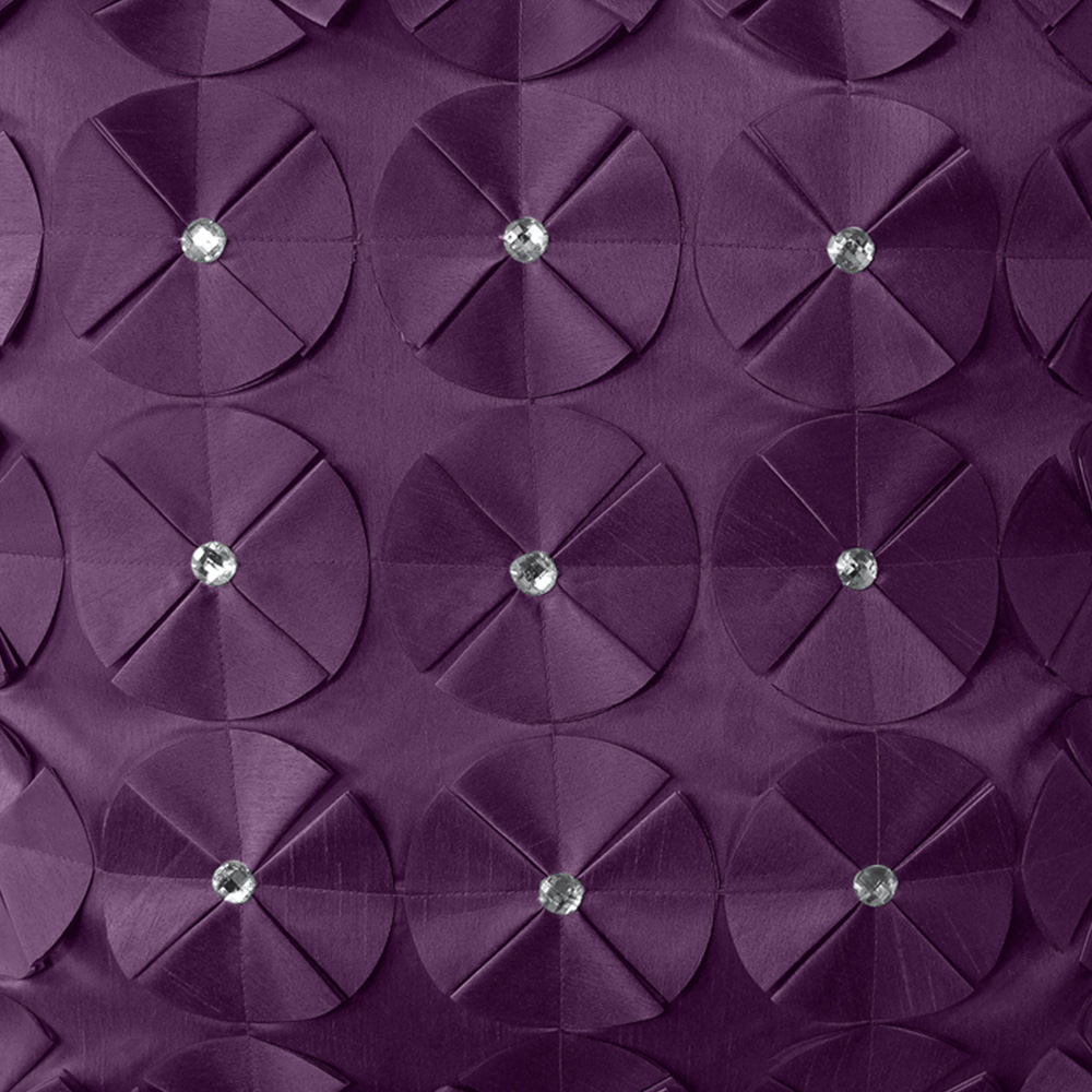 Intimates Vogue Diamante Aubergine Filled Cushion 56 x 56cm 2 Pack Image 2