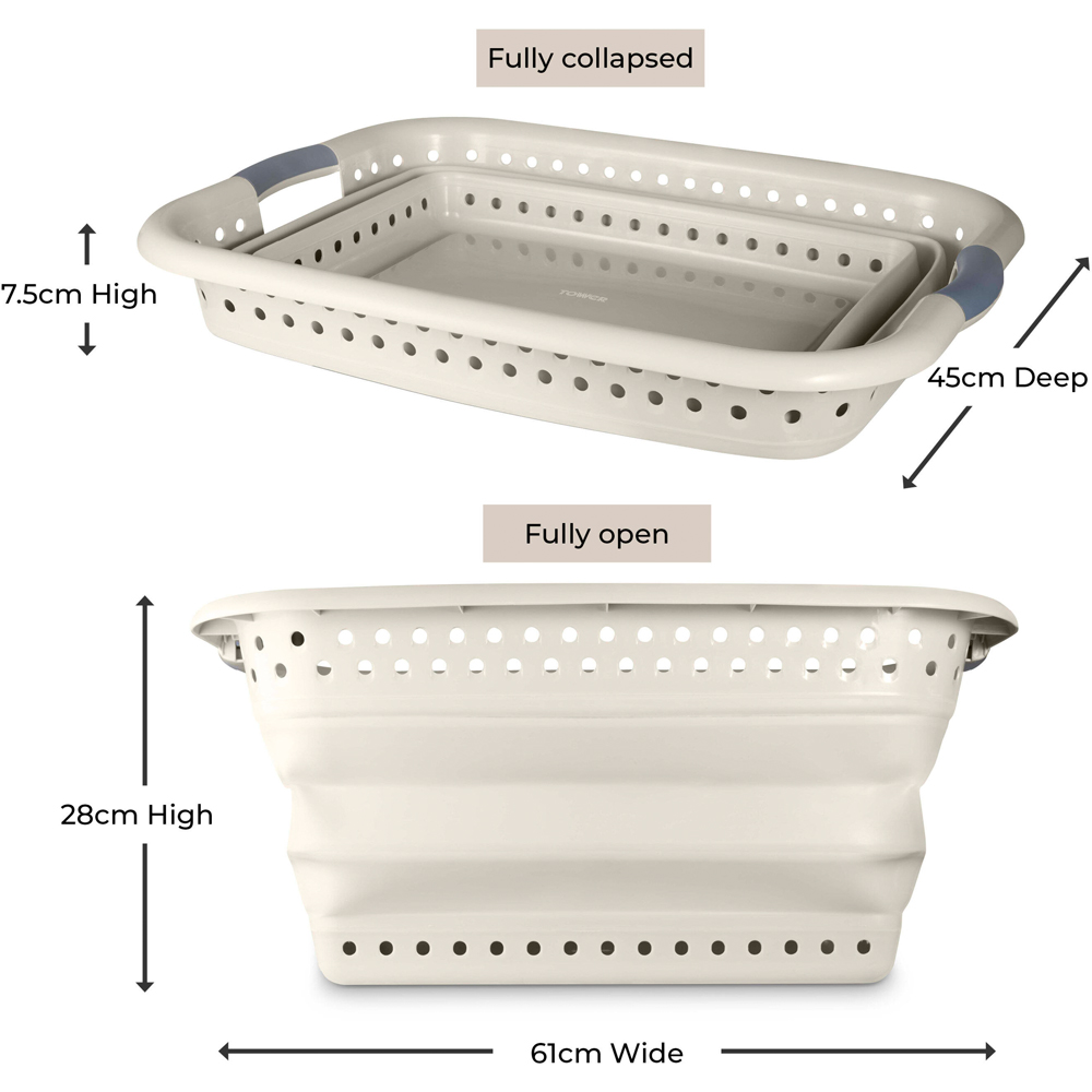 Tower Latte Collapsible Laundry Basket Image 9