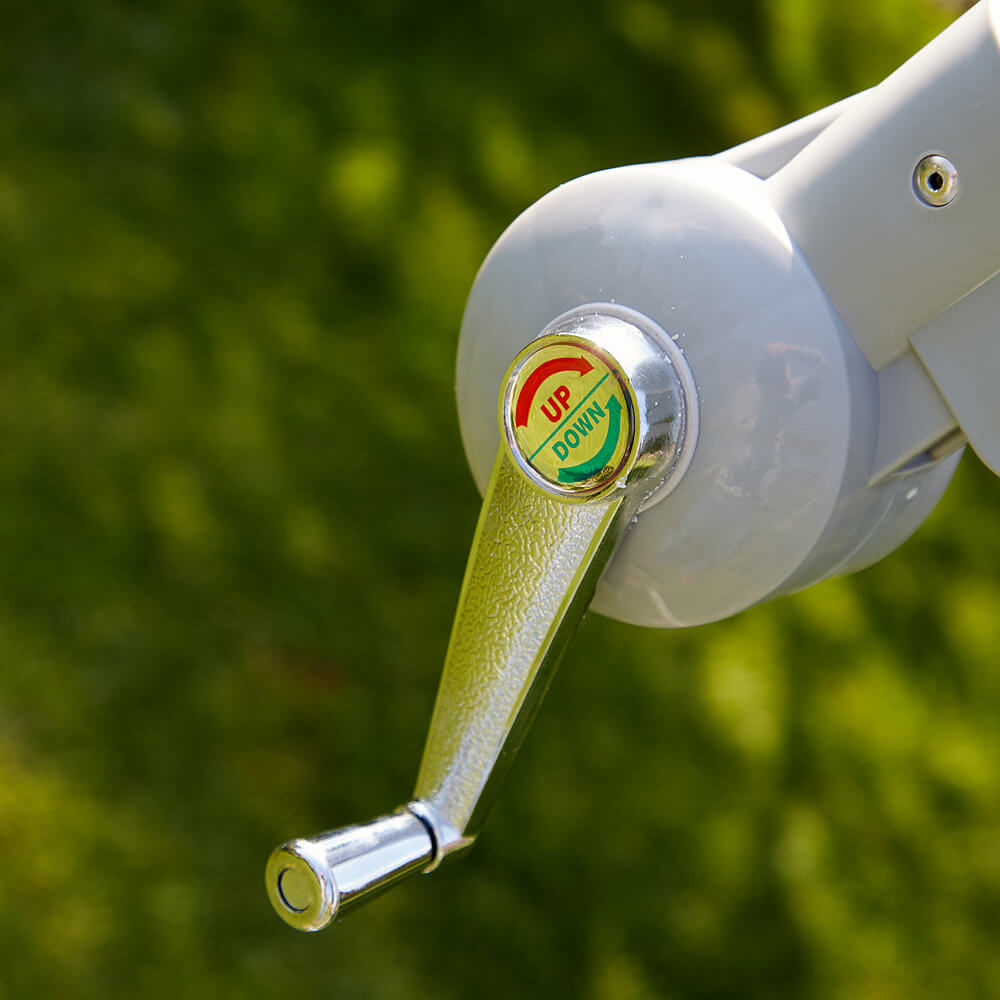 Home Source Gozo Black Overhanging Cantilever Crank Parasol Image 6