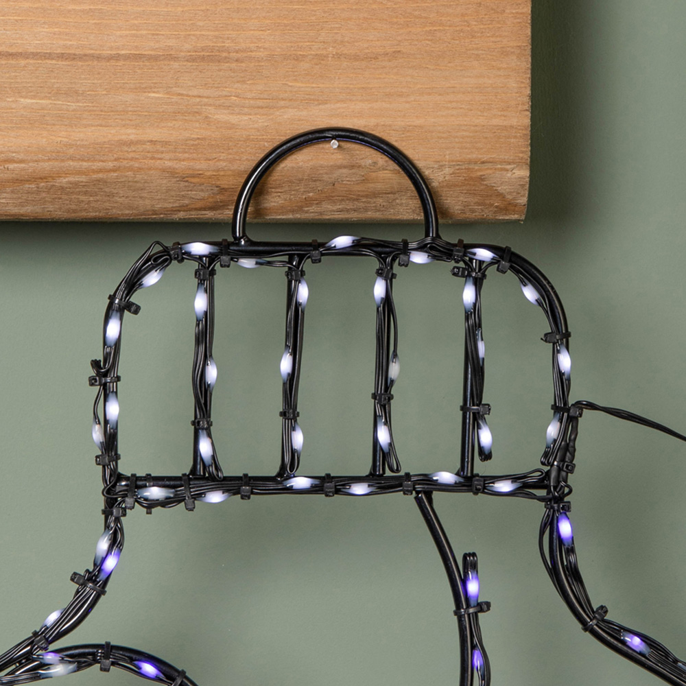 Samuel Alexander Red and White LED Metal Hanging Christmas Bauble Silhouette 78cm Image 2