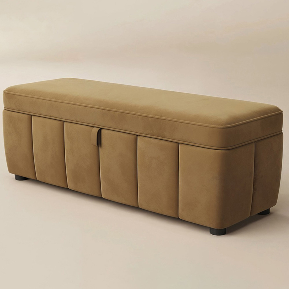 SOLACE+CO Emilie Caramel Velvet Blanket Box Image 3