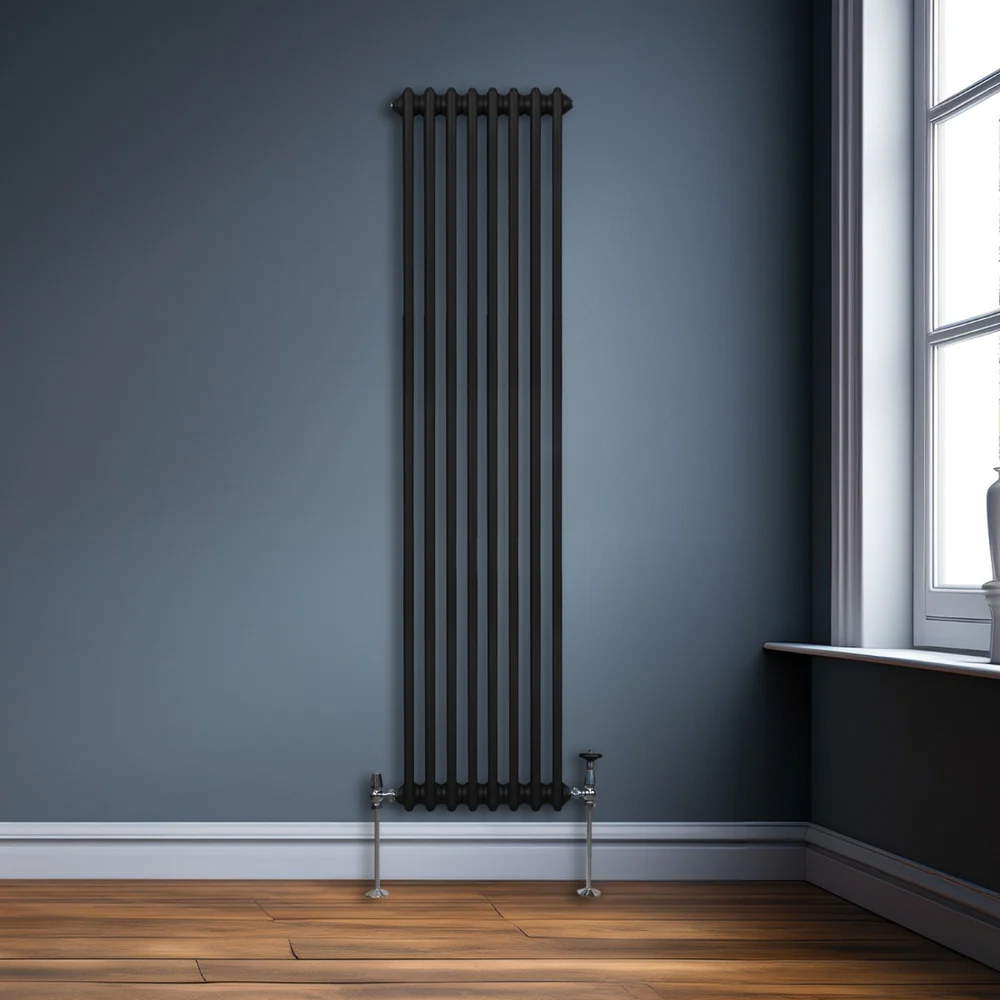 Monster Shop 4239 BTU Black Traditional 2 Column Radiator 1800 x 382mm Image 2