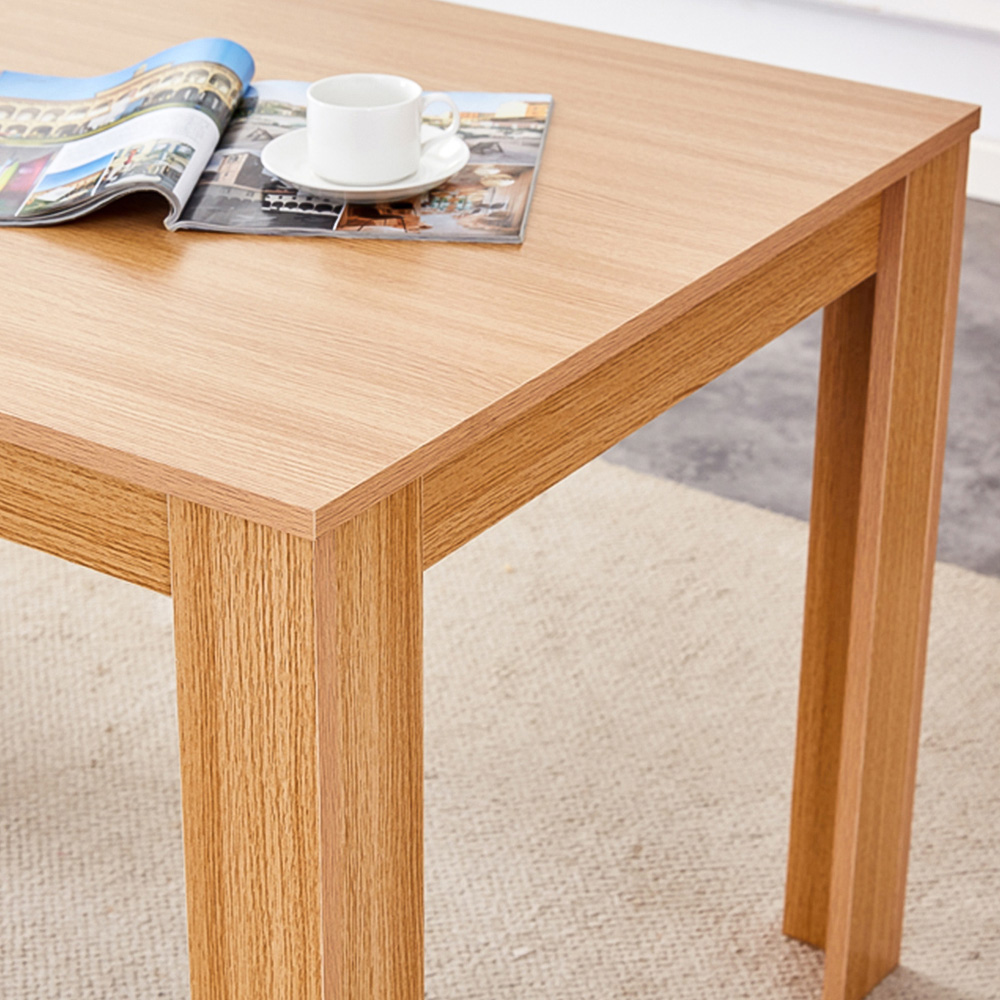 Kosy Koala 4 Seater Dining Set with Bench Oak Effect and Grey Velvet Image 3