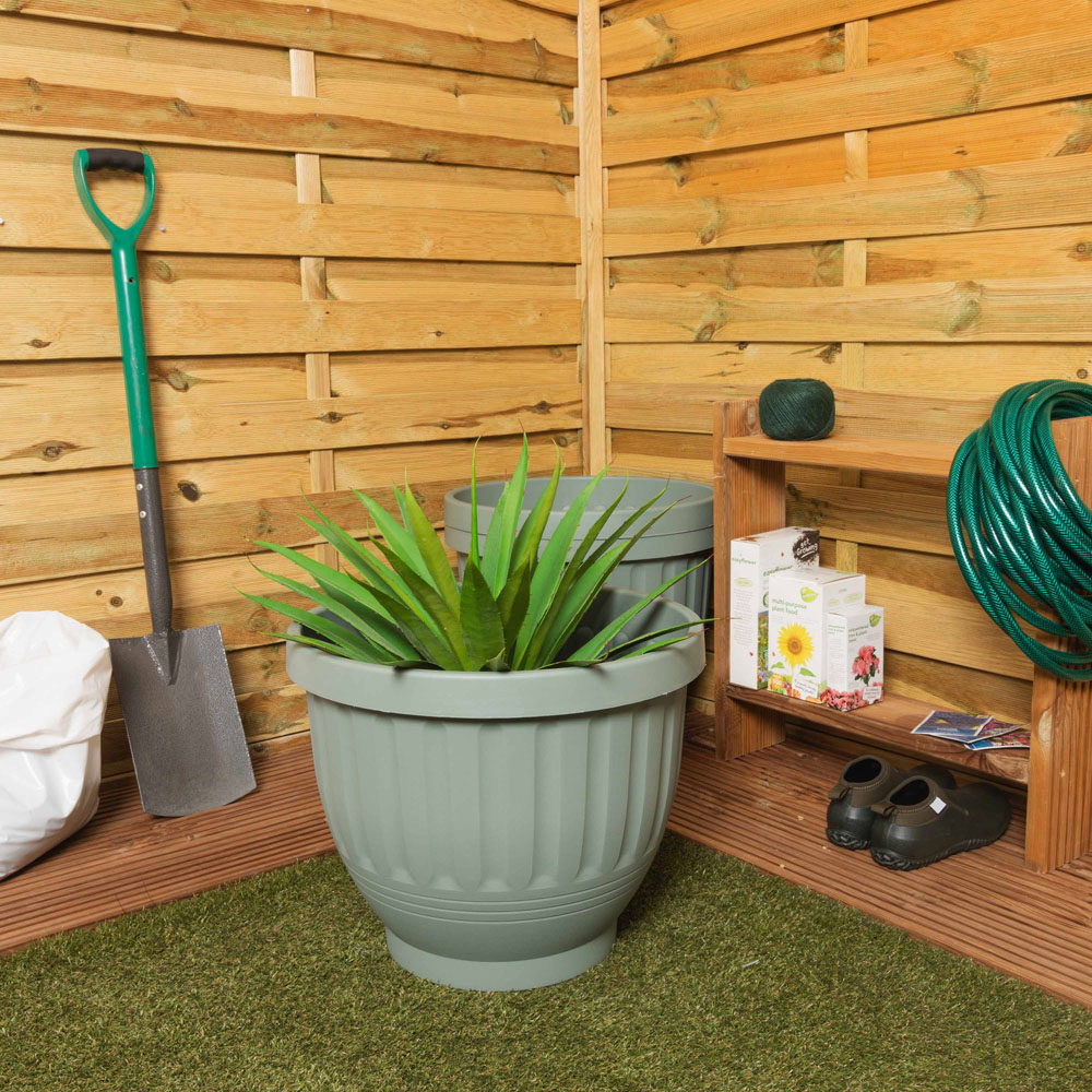 Wham Etruscan Milieu Green Round Planter H183 47cm 4 Pack Image 2