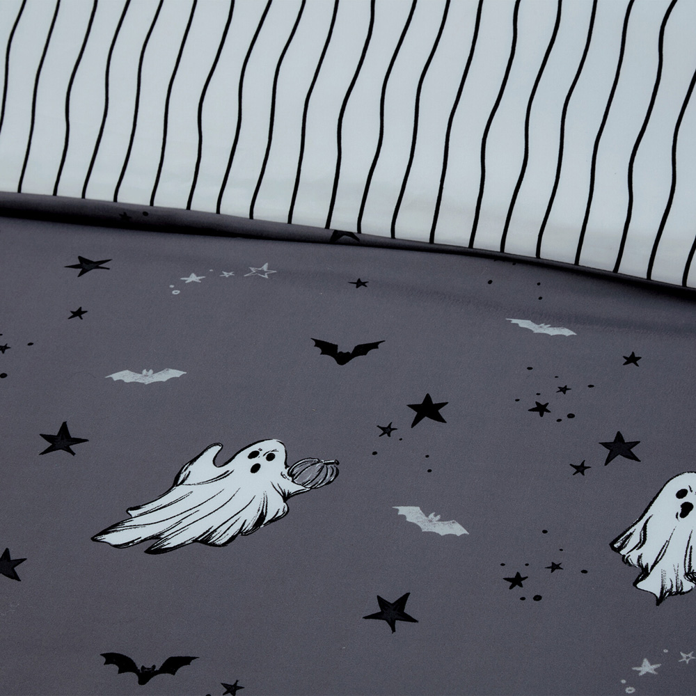 Ghostly Ghouls Duvet Set Grey Double Image 4