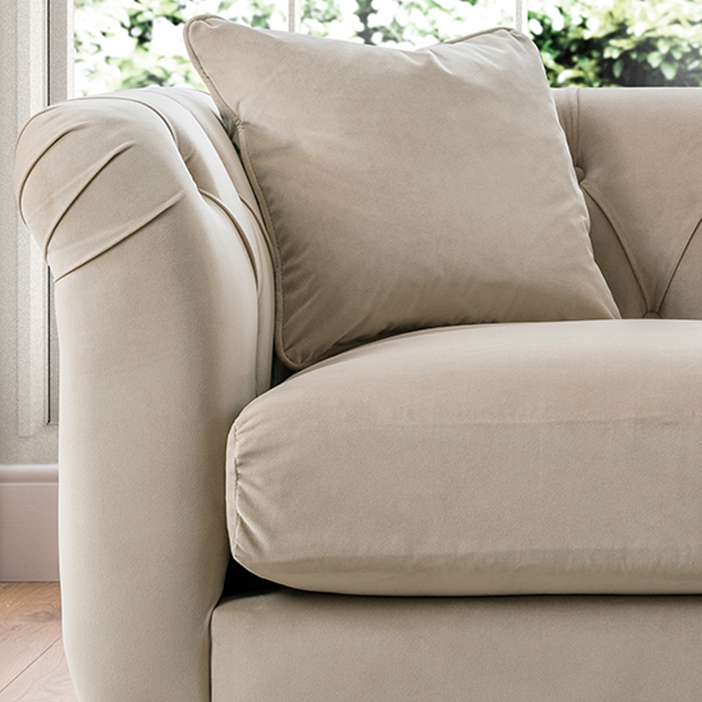 Putty Velvet Armchair Image 2