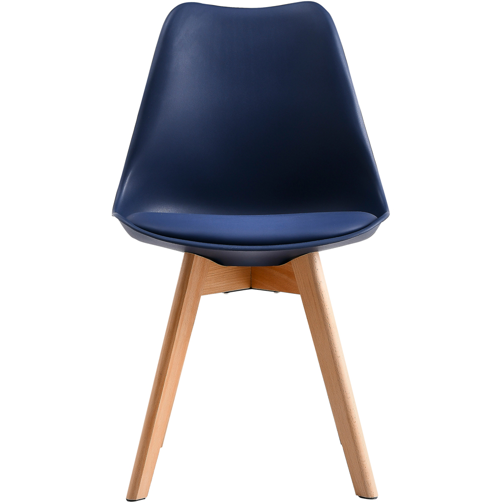 Eva Set of 2 Blue Padded Dining Chairs Image 3