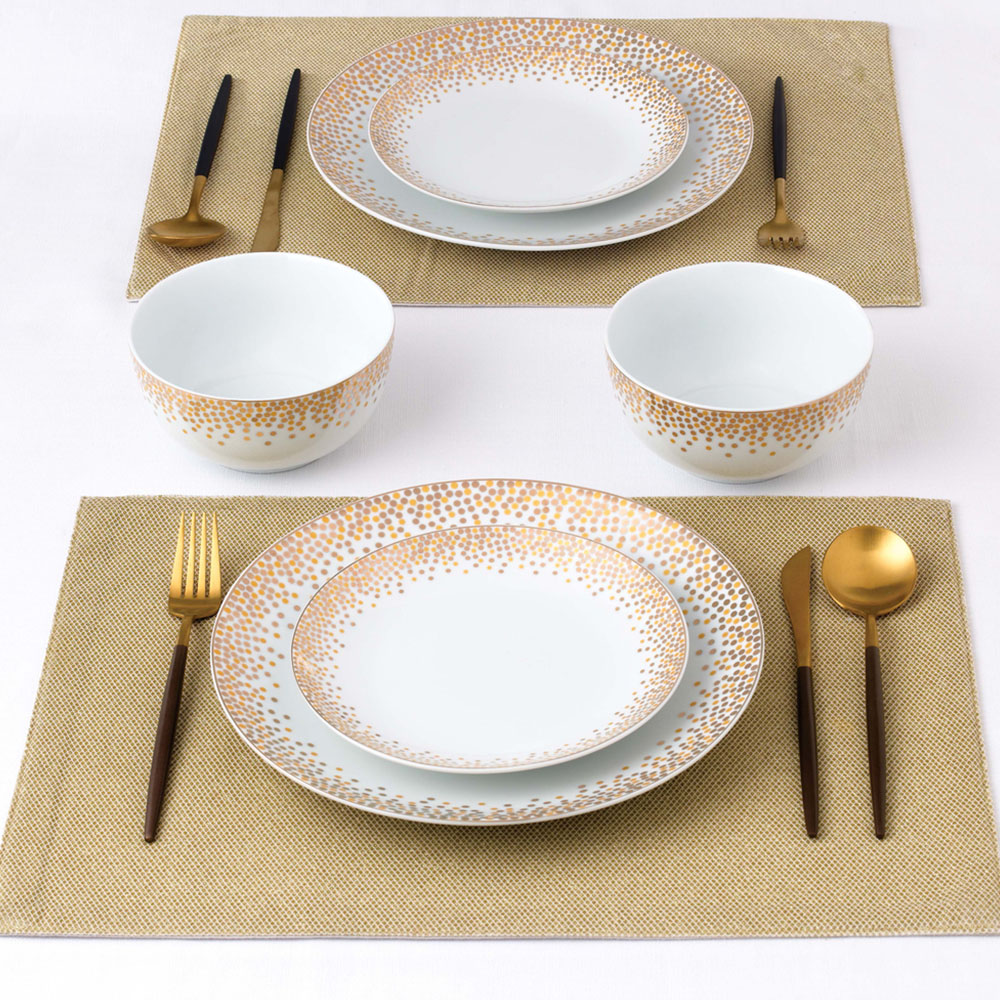 Waterside Gold Sparkle 12 Piece Dinner Set Image 2