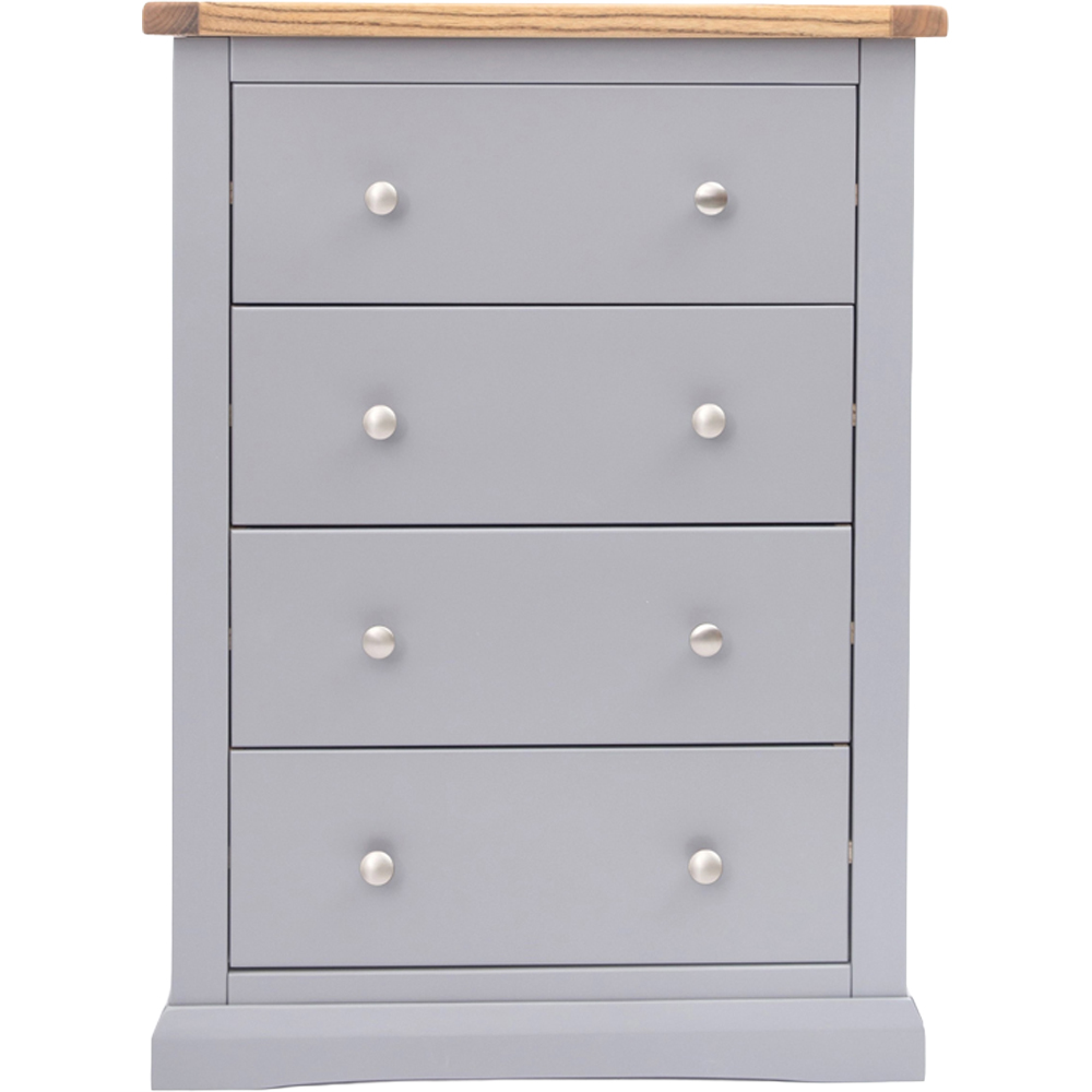 Cabinet Bits Rocca 4 Drawer Dark Grey Chrome Knob Chest of Drawers Image 2