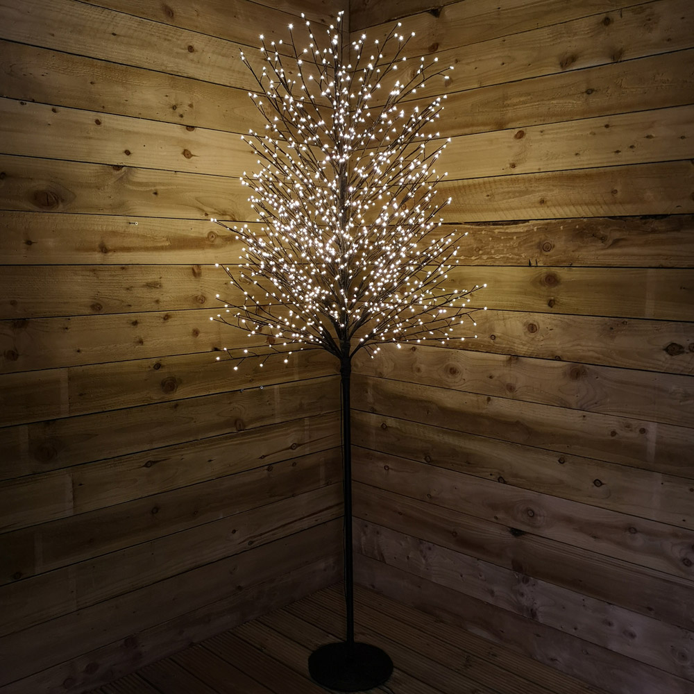 Samuel Alexander 1300 Warm White LED Black Micro Dot Blossom Tree 7ft Image 6