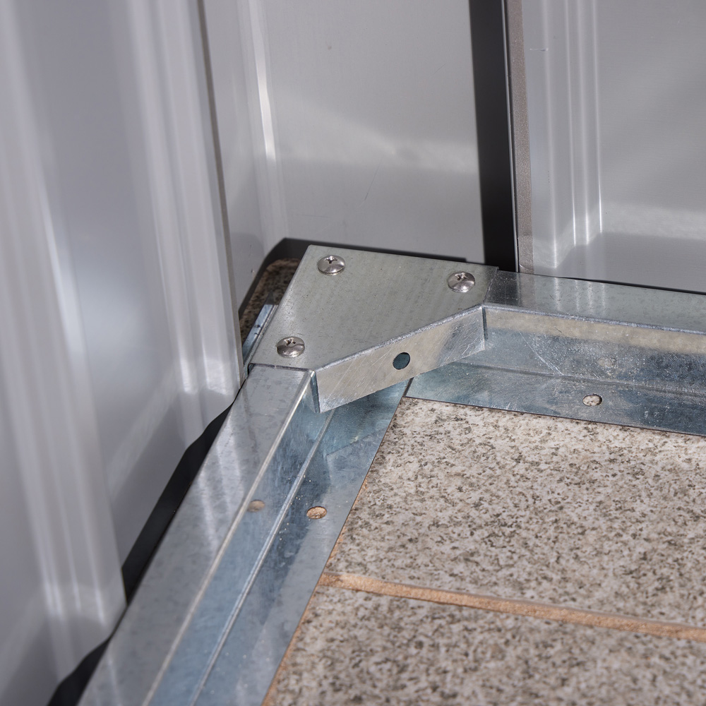 Rowlinson 10 x 10ft Grey Brentvale Premium Apex Metal Garden Shed Image 7