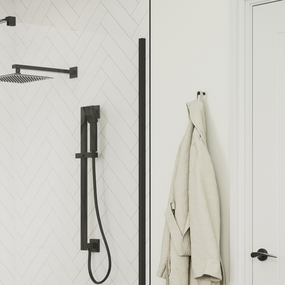 Bathstore Rodas Matt Black Robe Hook Image 2